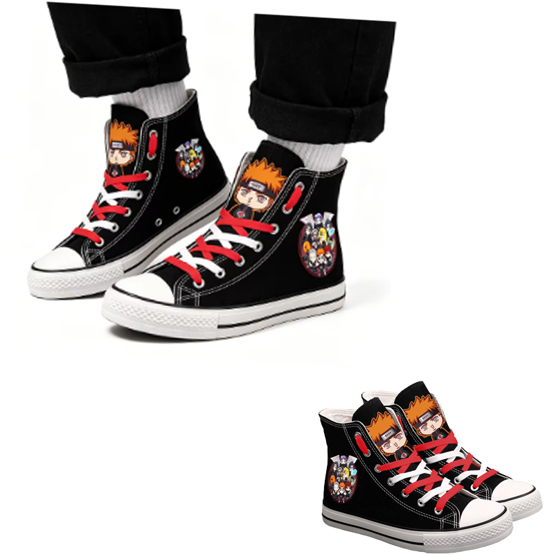 Anime Cosplay Ideas For Women - Scarpe in tela alte Naruto Uzumaki