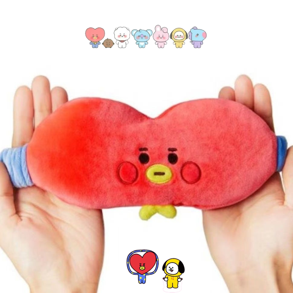 Anime Cosplay With Mask - Mascherina per occhi in peluche BT21,
